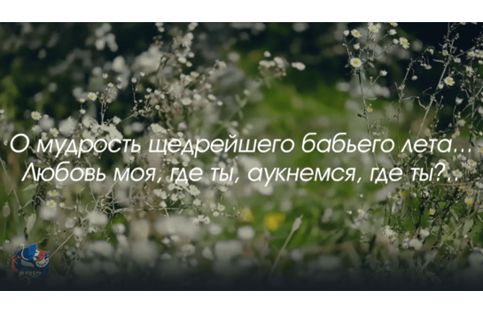 О мудрость щедрейшего бабьего лета…